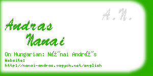 andras nanai business card